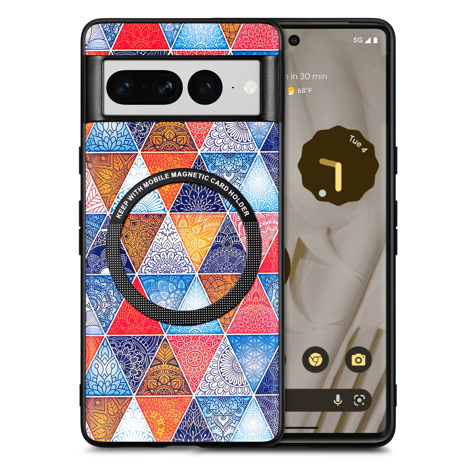 For Google Pixel 7 Pro 5G Shockproof Phone Case Pattern Printing PU Leather Coated PC TPU Phone Cover Metal Ring For Google Pixel 7 Pro 5G Shockproof Phone Case Pattern Printing PU Leather Coated PC TPU Phone Cover Metal Ring